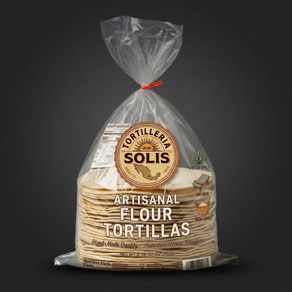 Custom printed tortilla bag — AJ Plastics flexographic printing